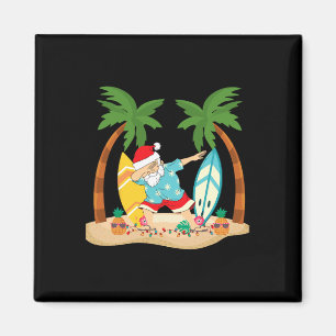 Aimant Noël en juillet Dabbing Santa Plage Tropicale Sur