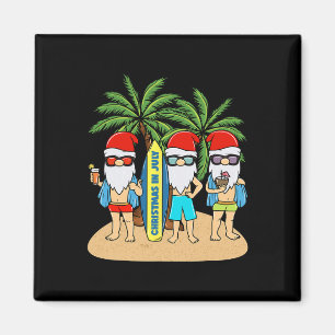 Aimant Noël en juillet Gnomes Vacances Été Plage 