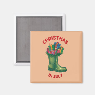 Aimant Noël en Juillet, la Botte de Bonne Humeur du Père 