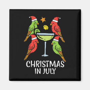 Aimant Noël en juillet oiseaux perroquets été Xmas femmes
