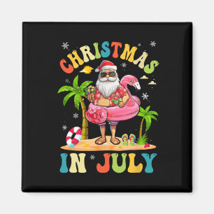 Aimant Noël en juillet Santa drôle d'été Vacances à la pl