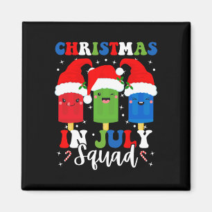Aimant Noël en juillet Squad Chapeaux de Père Noël Popsic