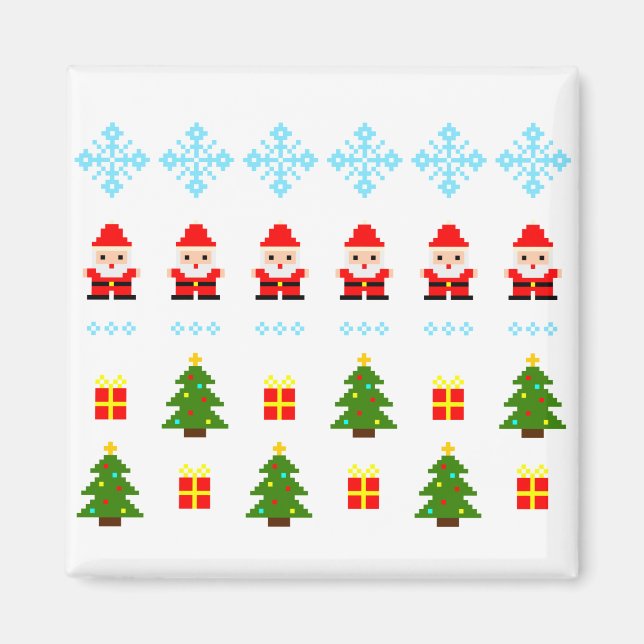 Aimant Noël en pixel art (Devant)