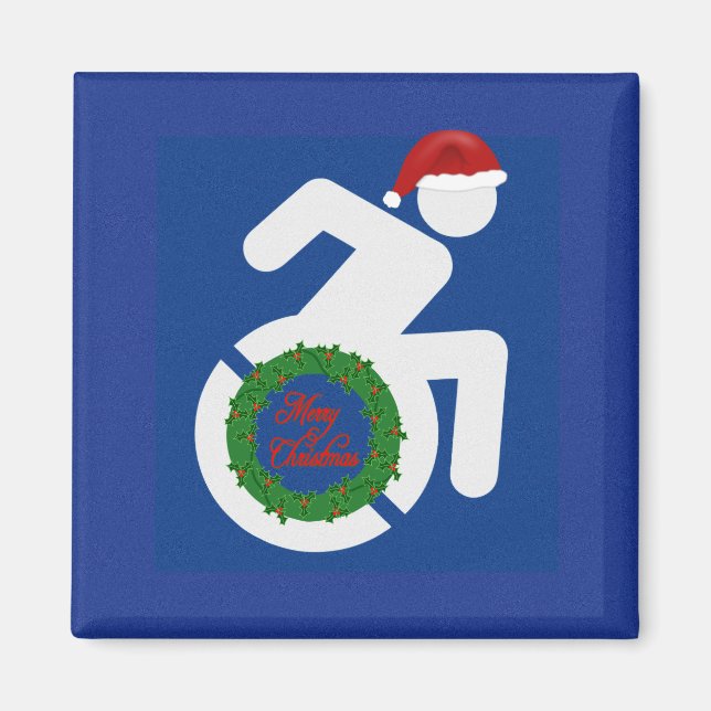 Aimant Noël Handicapé (Devant)