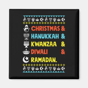 Aimant Noël Hanoukka Kwanzaa Diwali Ramadan Funny Ug