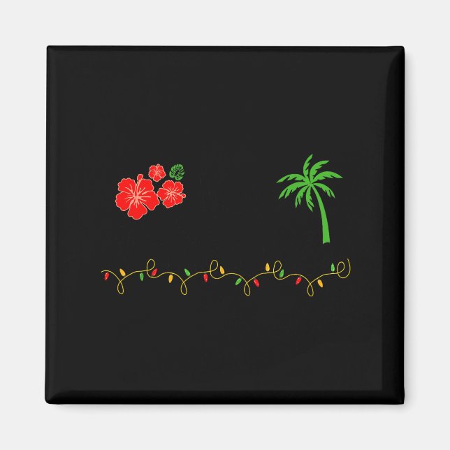 Aimant Noël hawaïen de Mele Kalikimaka Trocal Noël (Devant)