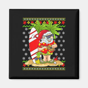 Aimant Noël hawaïen en juillet Mele Kalikimaka Père Noël