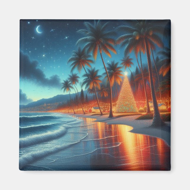 Aimant Noël hawaïen/tropical (Devant)