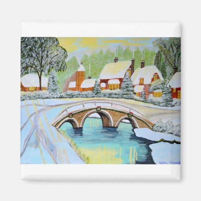 Aimant Noël hiver (Devant)