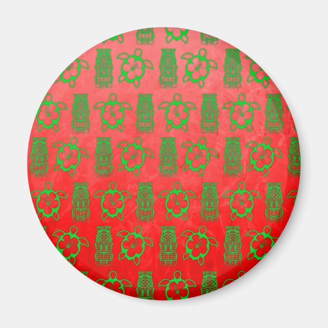 Aimant Noël Honu Et Tiki (Devant)