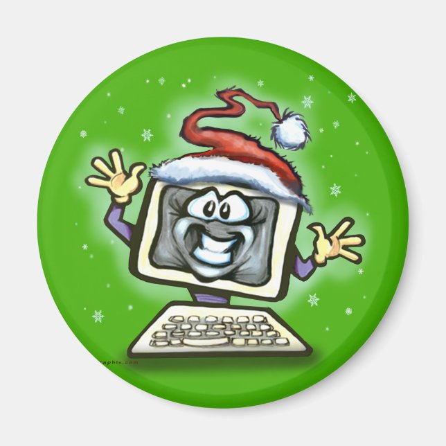 Aimant Noël informatique (Devant)