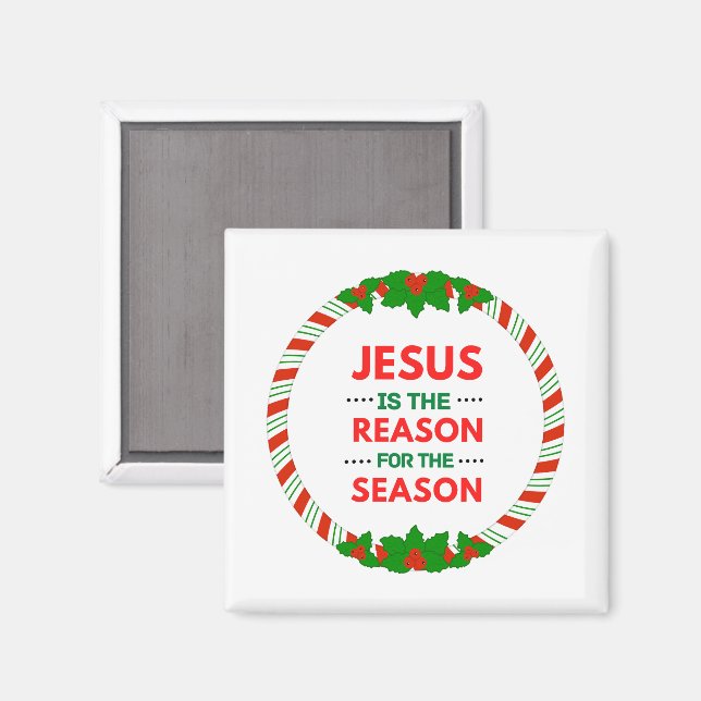 Aimant Noël Jésus est la raison de la saison (Recto/Verso)