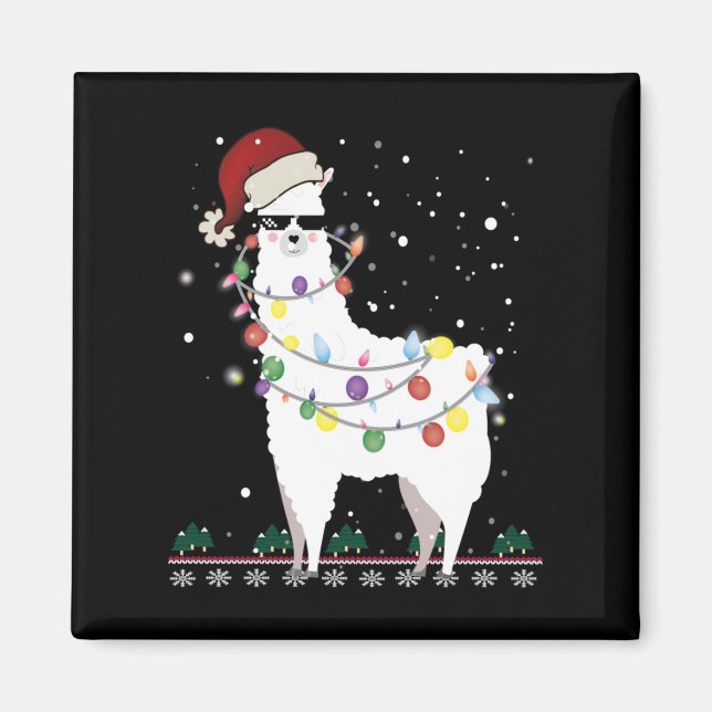 Aimant Noël Llama (Devant)