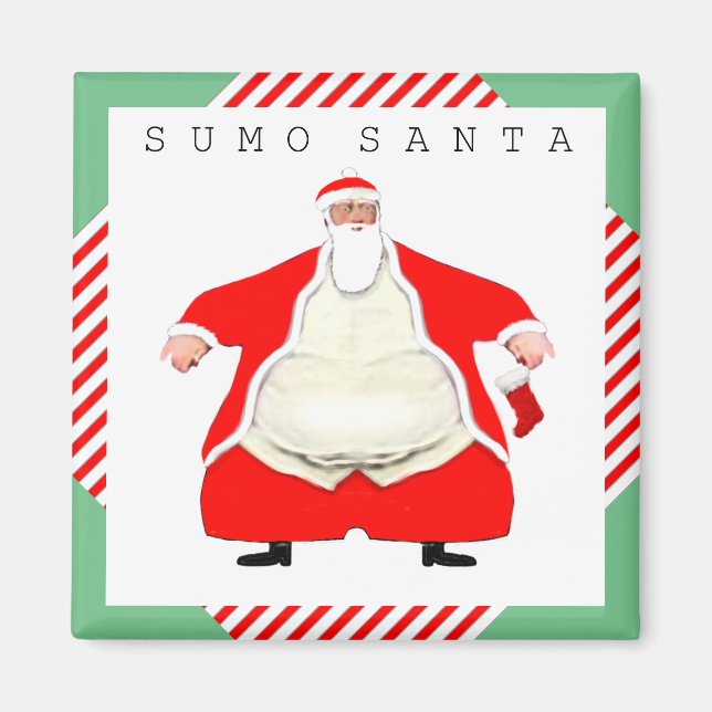 Aimant Noël Lutteur Sumo (Devant)