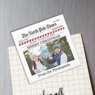 Aimant Noël Mignonne Typographie amusante Design de journ