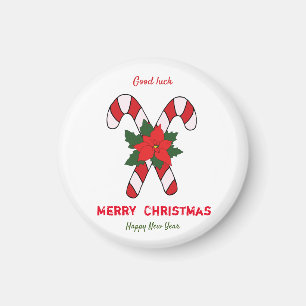 Aimant Noël minimaliste mignon et le Nouvel An heureux