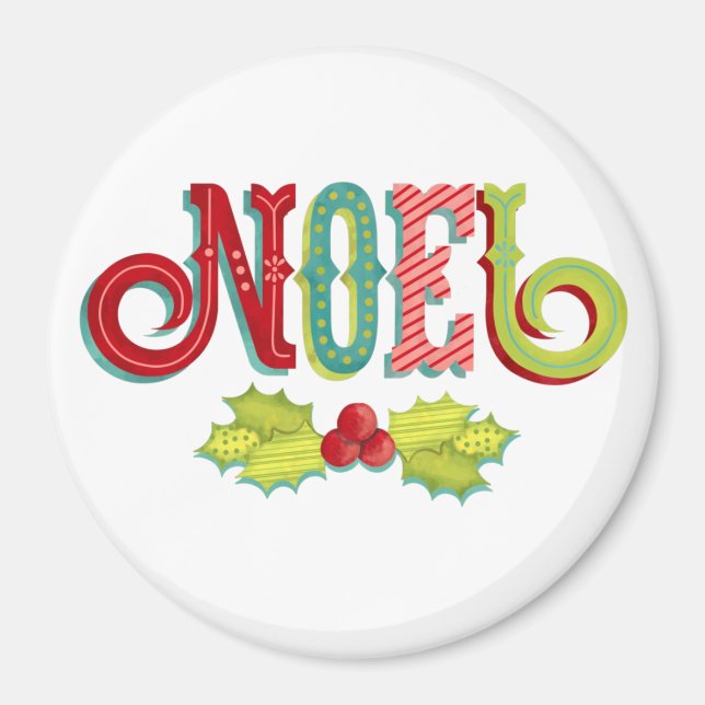 Aimant Noel Noël coloré (Devant)