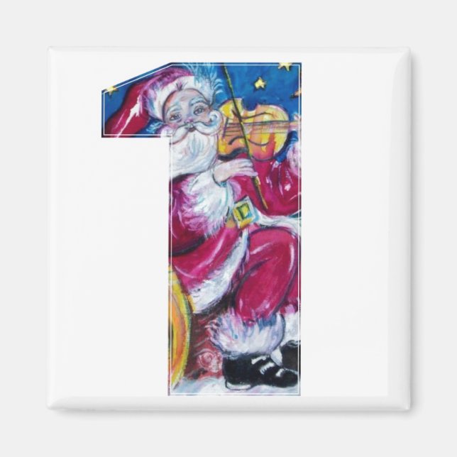 AIMANT NOËL NUMÉRO 1 / PÈRE NOËL INSPIRÉE (Devant)