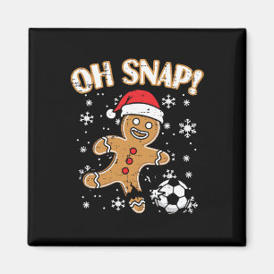 Aimant Noël Pain d'épice Football Oh Snap Drôle Xmas Bo