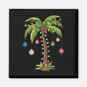Aimant Noël Palm Tree Lumière Hawaï Tropical Noël