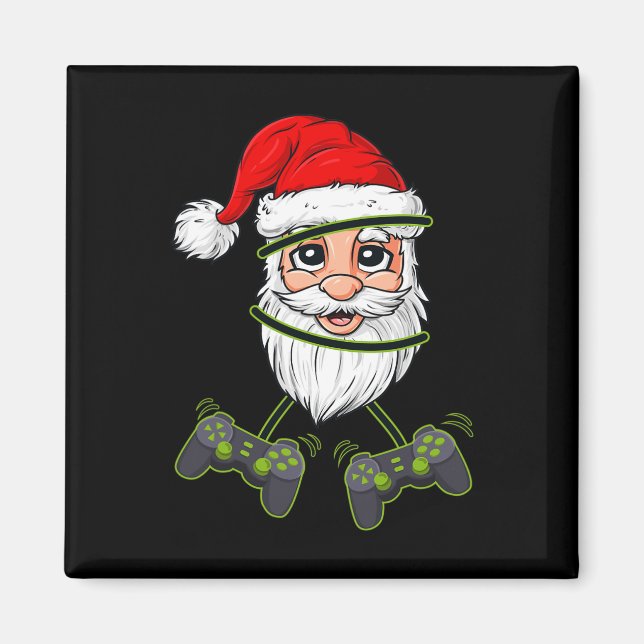 Aimant Noël Père Noël Contrôleurs de jeu vidéo Garçons (Devant)