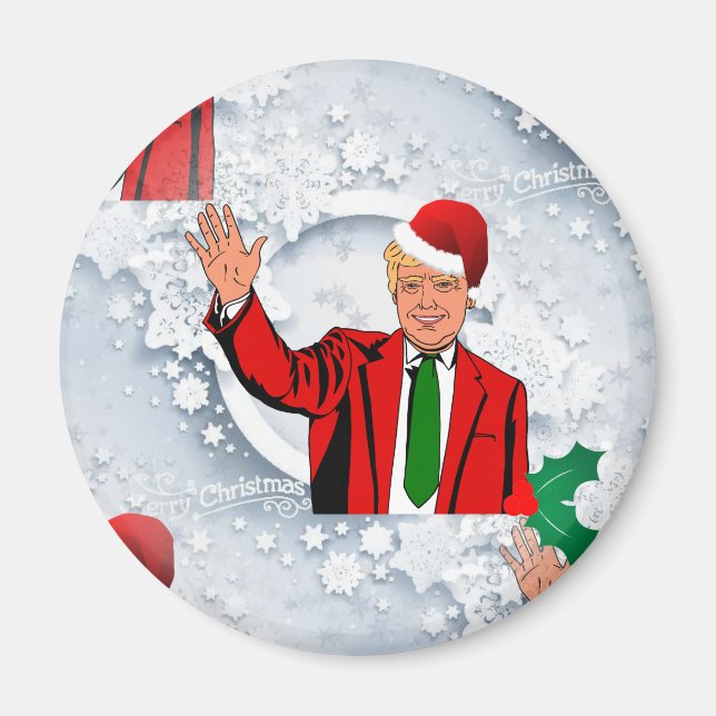 Aimant noël père Noël donald trump (Devant)