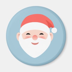 Aimant Noël Père Noël sur bleu-clair