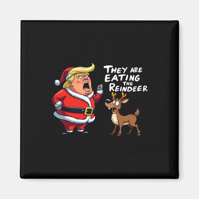 Aimant Noël Père Noël Trump Ils Mangent Le Roi (Devant)