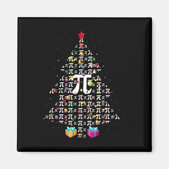 Aimant Noël Pi Funny Mathématiques Pi Jour Noël Tr (Devant)