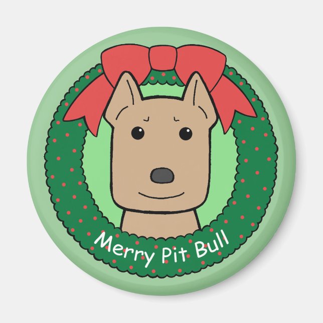 Aimant Noël Pitbull (Devant)