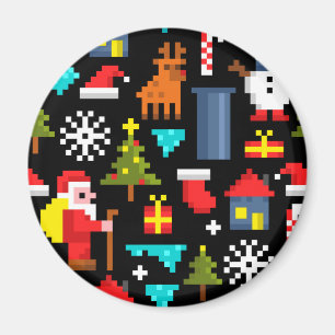 Aimant Noël Pixel