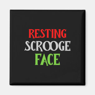 Aimant Noël Repose Scrooge Visage Drôle Hommes Femmes Fam