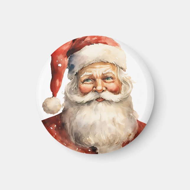 Aimant Noël rétro du Père Noël (Devant)