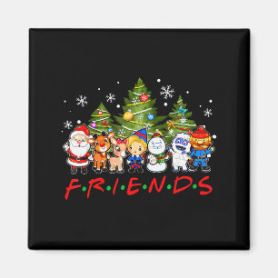 Aimant Noël Santa Amis Rudolph Bonhomme de Neige Famille