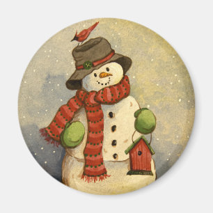 Aimant Noël Snowman et Birdhouse 4905