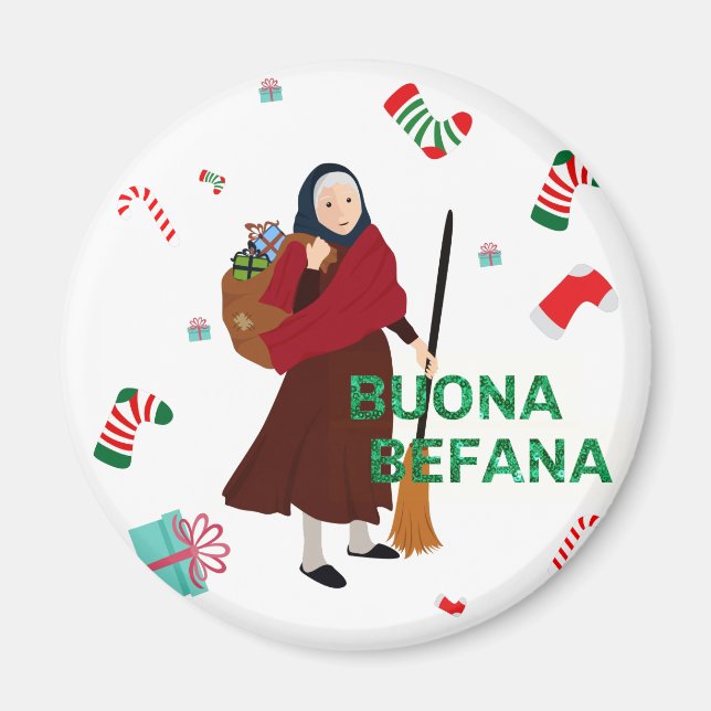 Aimant noël sorcière buona Befana (Devant)