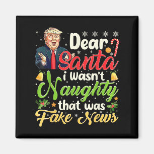 Aimant Noël Trump Cher Père Noël Faux News Drôle Noël Moi
