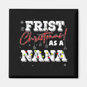 Aimant Noël Vintage Premier Noël en tant que Nana Nouveau