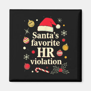 Aimant Noël Vintage Sarcasique Infraction RH Rétro