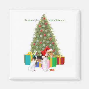 Aimant Noël Wire Fox Terrier