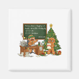 Aimant Noël Xmas Vibes Comptable Comptabilité Pain d'épic
