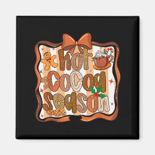 Aimant Nœud Coquette Chocolat Chaud Saison Pain d'Épice N