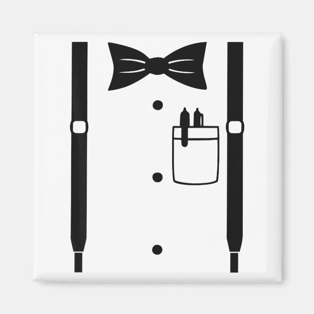 Aimant Noeud papillon suspenders costume de carnaval de c (Devant)