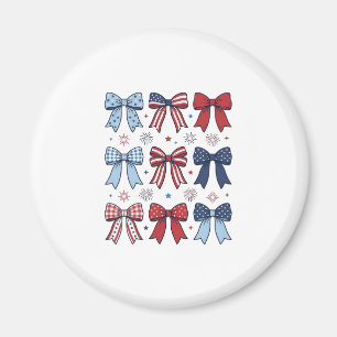 Aimant Nœuds Coquette Patriotique Design Vectoriel Vintag