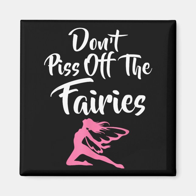 Aimant N'offensez pas les fées Conte de fées Fantastique  (Devant)