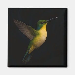 Aimant Noir 4 Luxe avec Oiseau en Vol