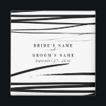 Aimant Noir blanc moderne Abstrait mariage Faveur<br><div class="desc">Un design mariage moderne abstrait noir et blanc. Un design à thème noir et blanc qui intègre des touches de peinture noir rustique. Un design élégant et minimaliste, parfait pour les amateurs de design à thème simple et tendance. Un design élégant et élégant pour mariage grâce à aimants design avec...</div>