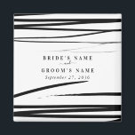 Aimant Noir blanc moderne Abstrait mariage Faveur<br><div class="desc">Un design mariage moderne abstrait noir et blanc. Un design à thème noir et blanc qui intègre des touches de peinture noir rustique. Un design élégant et minimaliste, parfait pour les amateurs de design à thème simple et tendance. Un design élégant et élégant pour mariage grâce à aimants design avec...</div>