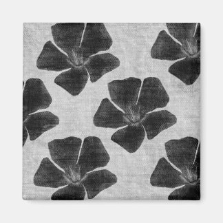 Aimant noir de motif de fleur