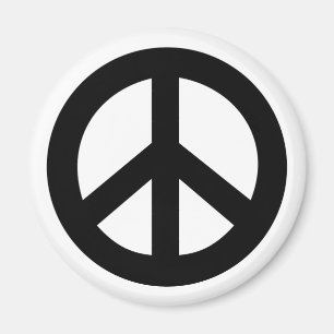 Aimant Noir de signe de paix